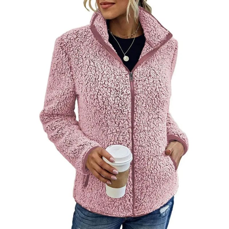 Women's cozy insulated fleece winter jacket Tryne in soft plush fabric for outdoor all-weather warmth