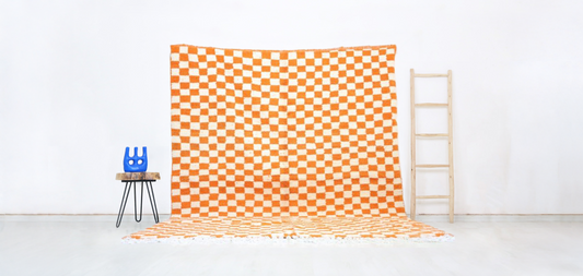 Tafsut Moroccan Checkered Rug 8'3" x 9'8" - Urbann-Vibe
