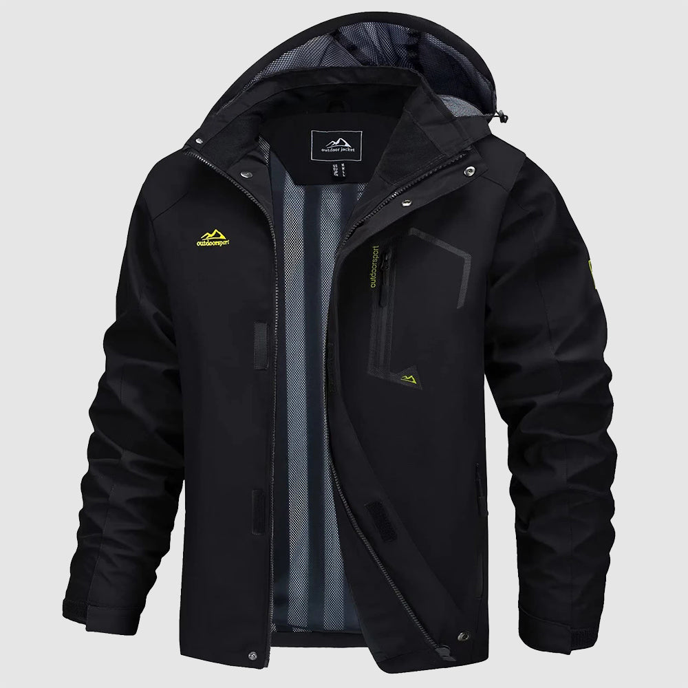 TerrainShield lightweight waterproof hiking jacket windproof all-weather polyester shell for outdoor adventurers