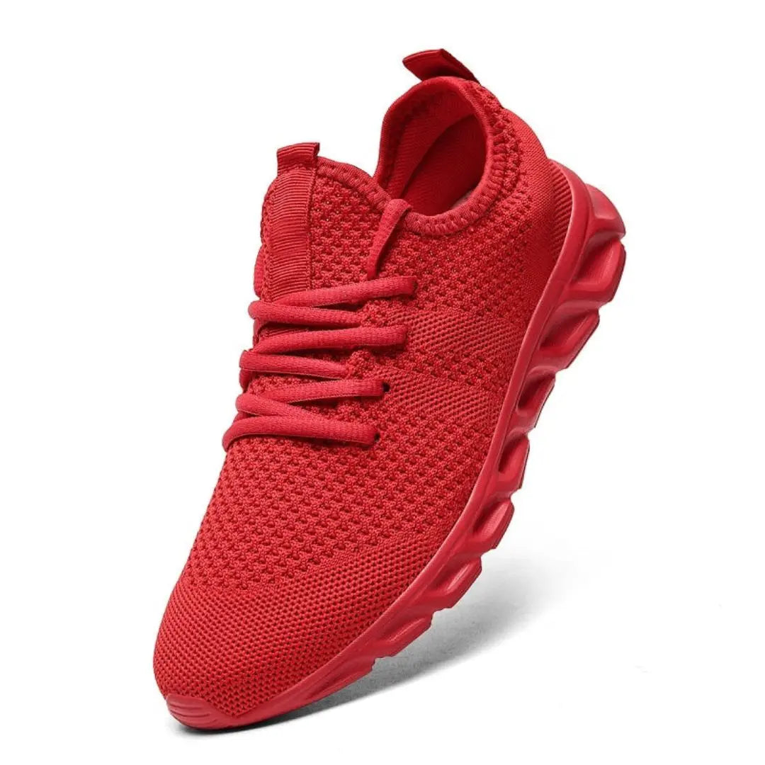 Men's Thane AeroFlex gray sneakers with seamless stretch upper and shock-absorbing performance sole