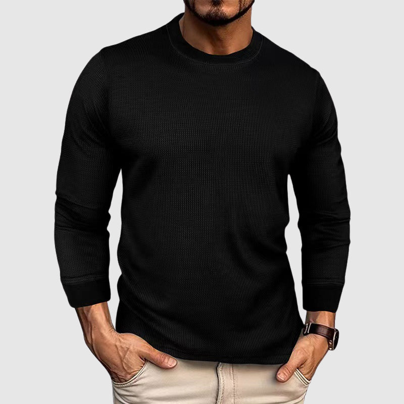 Alessandro Veneti men's cream knit shirt high collar slim cut premium yarn luxury craftsmanship