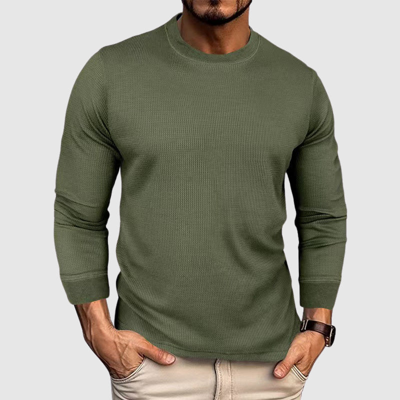 Alessandro Veneti men's ivory knit shirt high collar premium yarn elegant slim fit