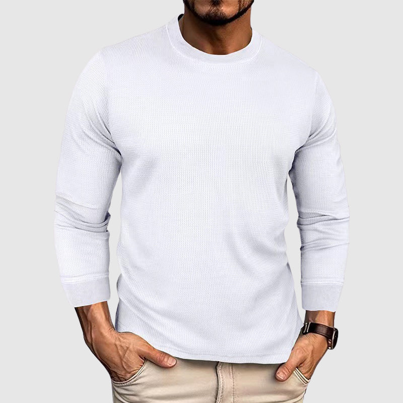 Alessandro Veneti men's ivory knit shirt high collar slim cut premium yarn luxury craftsmanship
