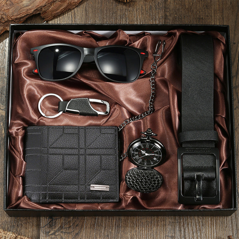 Freddie Embossed Bifold Wallet 5 in 1 Gift Set | Geometric Wallet Set - Urbann-Vibe