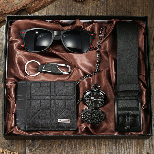 Freddie Embossed Bifold Wallet 5 in 1 Gift Set | Geometric Wallet Set - Urbann-Vibe
