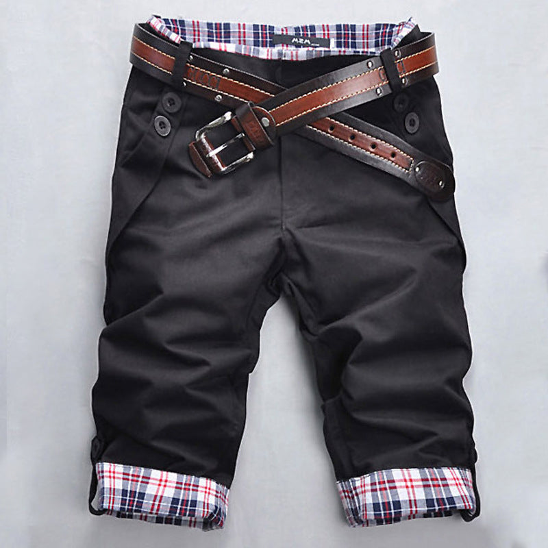 Azure blue plaid boardshorts with quick-dry fabric, surf-ready cut for beach adventures