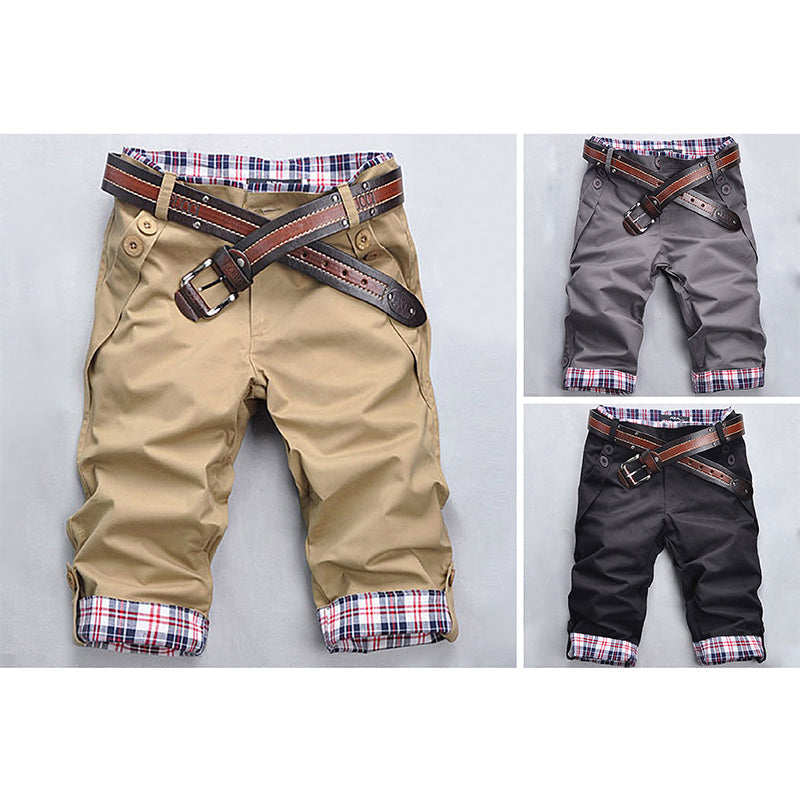 Azure blue plaid boardshorts with quick-dry fabric, surf-ready cut for beach adventures