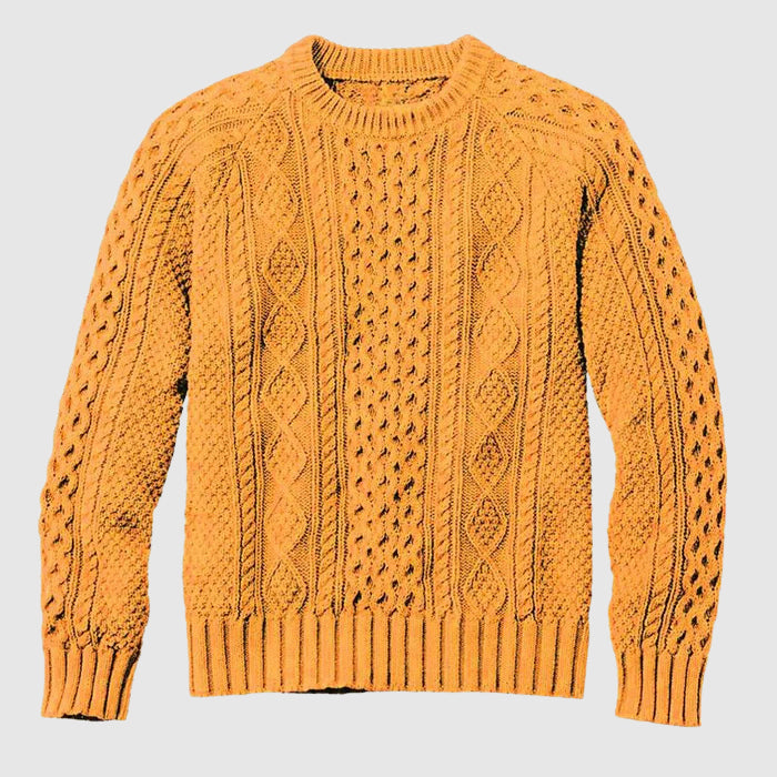Theodore Willow classic weave sweater neutral tones relaxed fit rich textured knit cotton-polyester blend