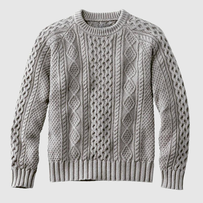 Theodore Willow classic weave crewneck sweater neutral tones timeless knit texture everyday refined fit