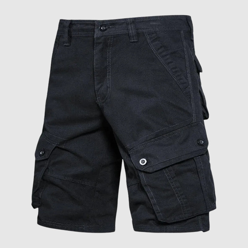Men's cotton cargo shorts rugged military-inspired utility style with multiple pockets breathable summer fit