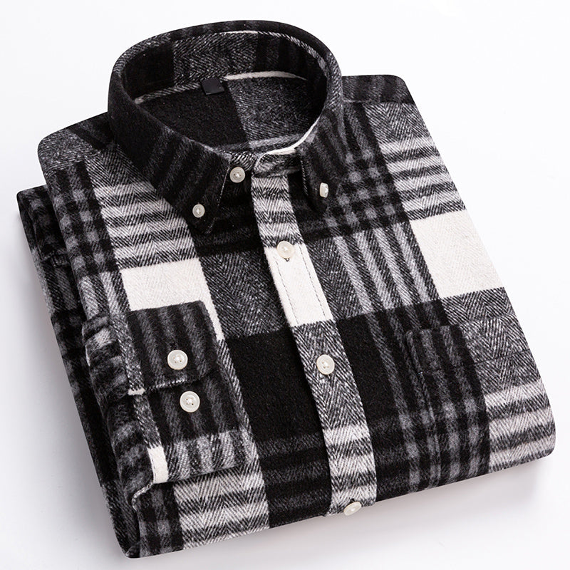 Theodore Willow men's plaid shirt premium cotton elegant collar modern urban fit timeless pattern