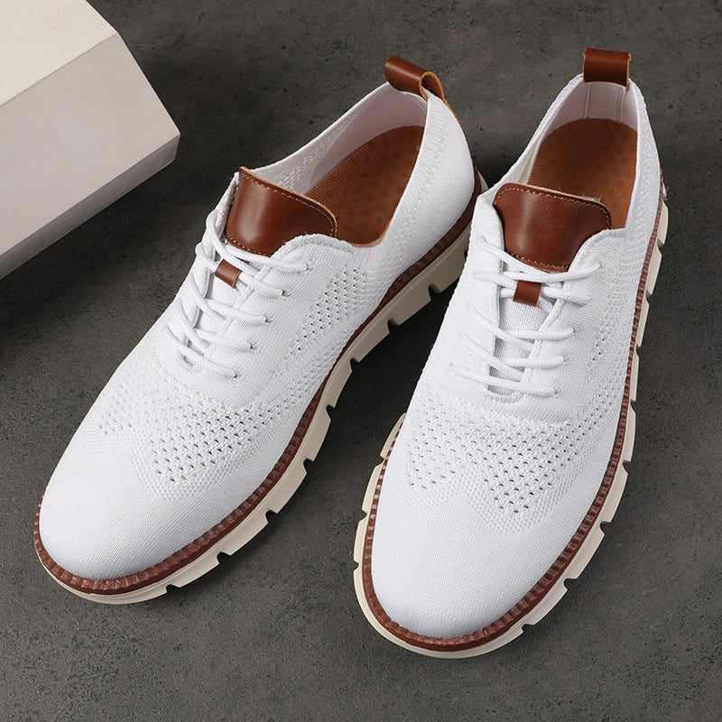 Theodore Willow unisex leisure sneakers breathable mesh upper lace-up round toe stable low heel