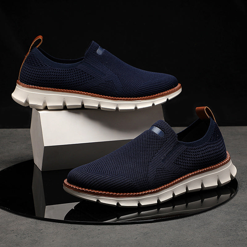 Urbann-Vibe Theodore Willow gray mesh slip-on shoes breathable knit upper casual comfort