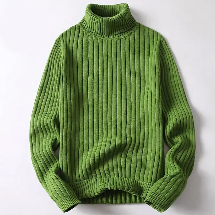 Theodore Willow roll top sweater soft knit cotton-acrylic blend cozy cold weather comfort style