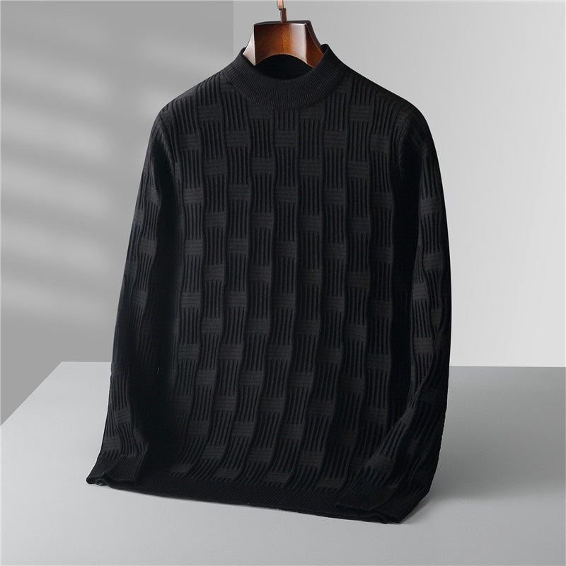 Fermo cable knit crewneck sweater in classic tones with intricate textured pattern for everyday style
