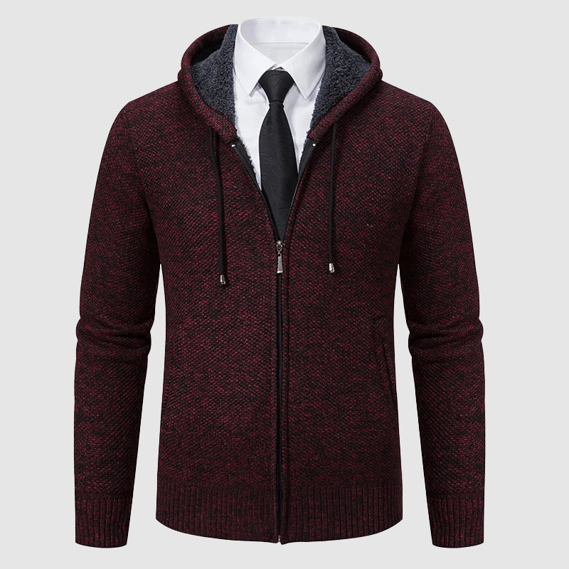 Women's Roberto Russo muted tone knit cardigan cotton blend fleece-lined winter style