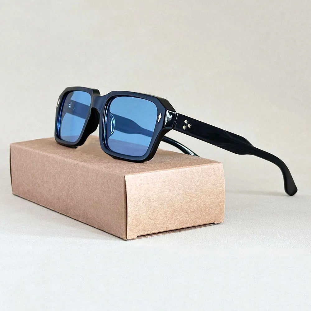 Square sunglasses UV400 TAC lenses polycarbonate frame vintage-inspired unisex fashion eyewear
