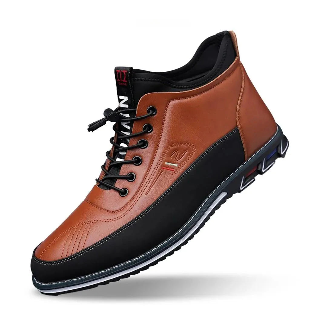 Titan mid-top sneakers water-resistant leather upper ankle-high silhouette for everyday city walking