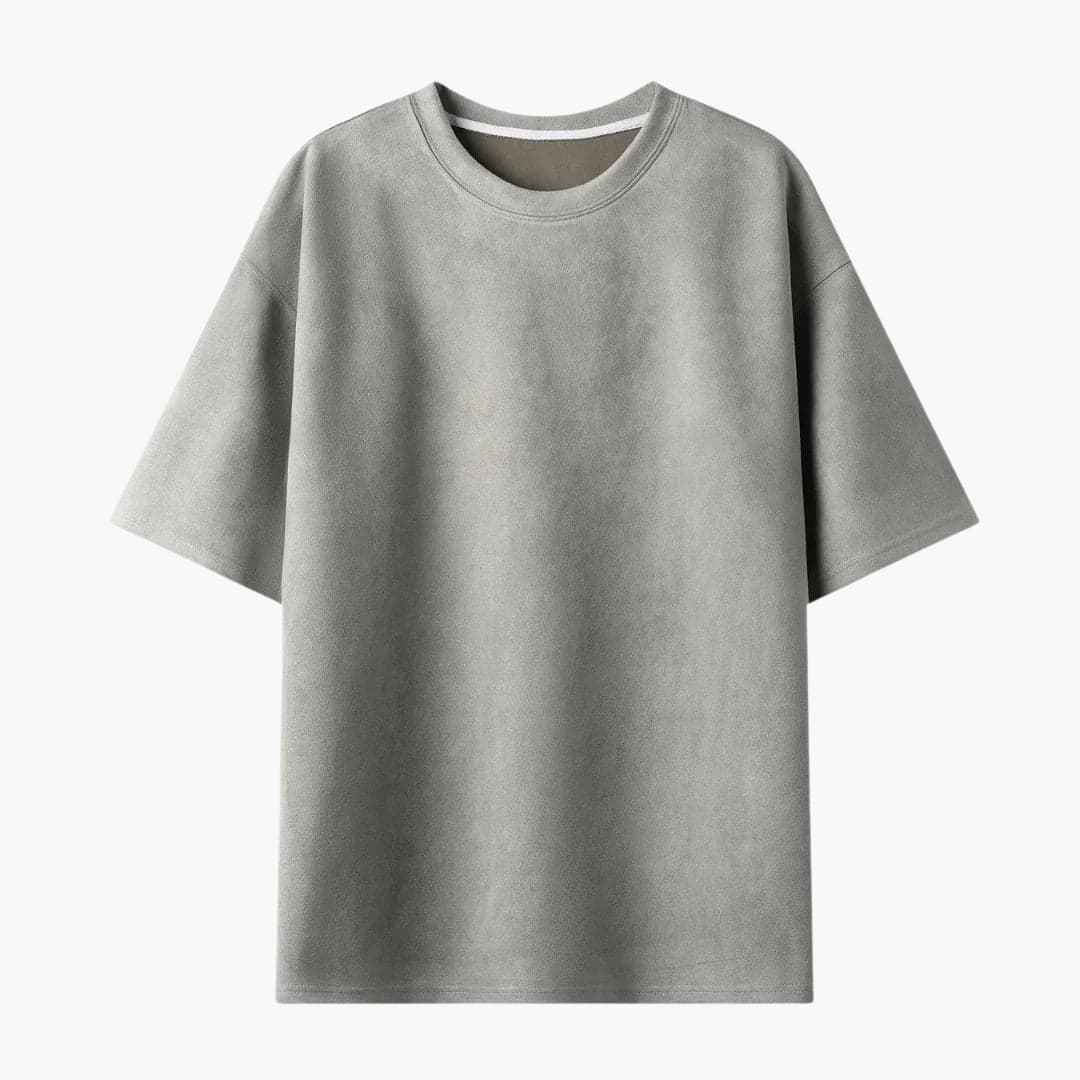 Men's oversized solid color relaxed fit round neck short sleeve casual t-shirt