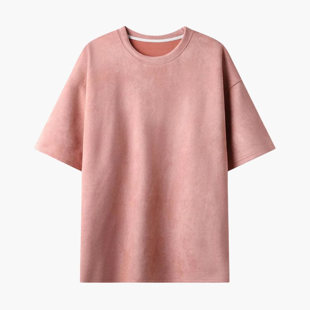 Men's oversized solid color relaxed fit t-shirt with round neck, short sleeves, casual everyday style