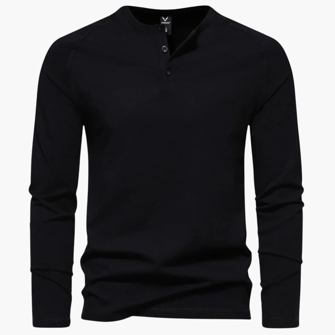 Men's buttoned collar t-shirt regular fit straight hem casual everyday essential