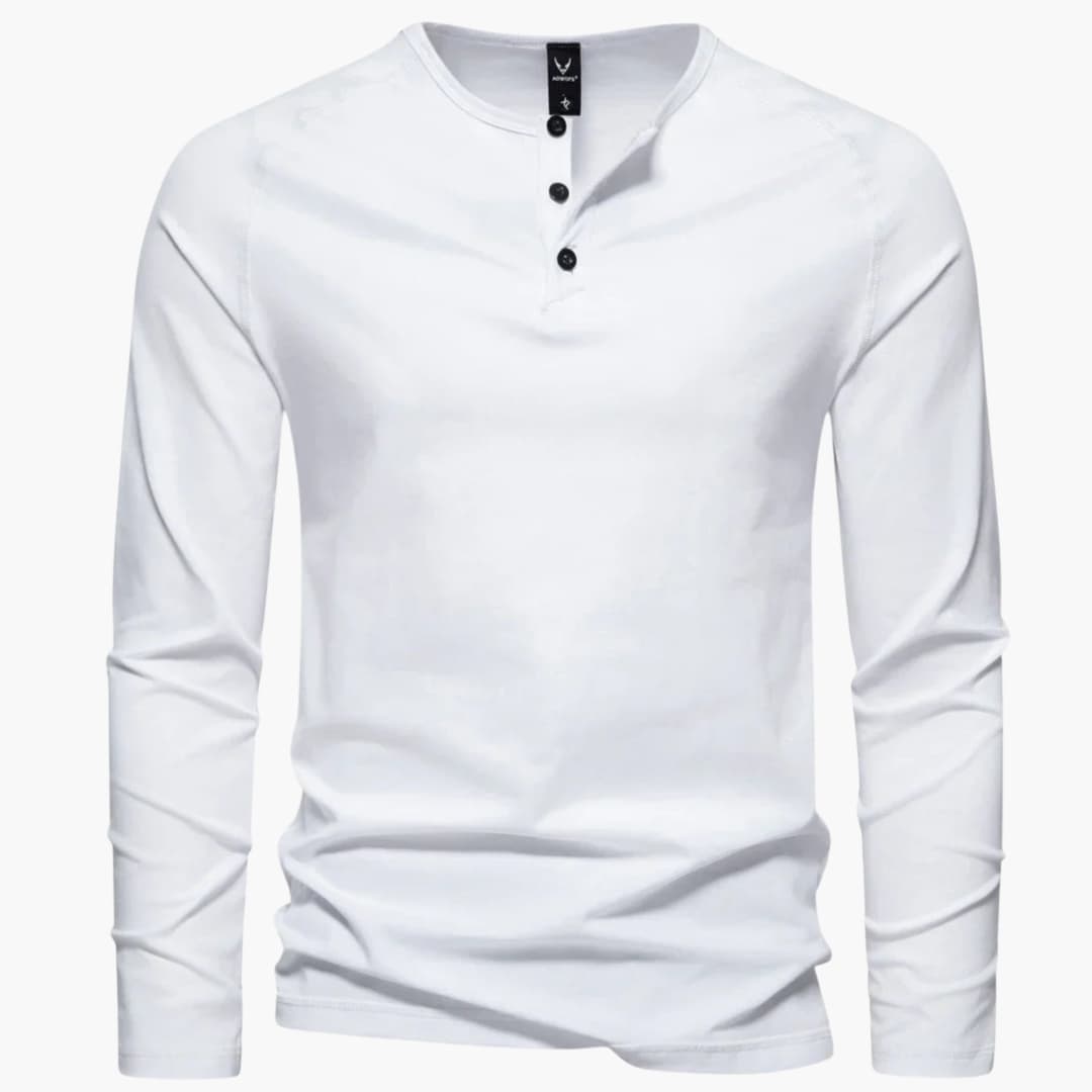 Men's buttoned collar t-shirt regular fit straight hem casual everyday essential top