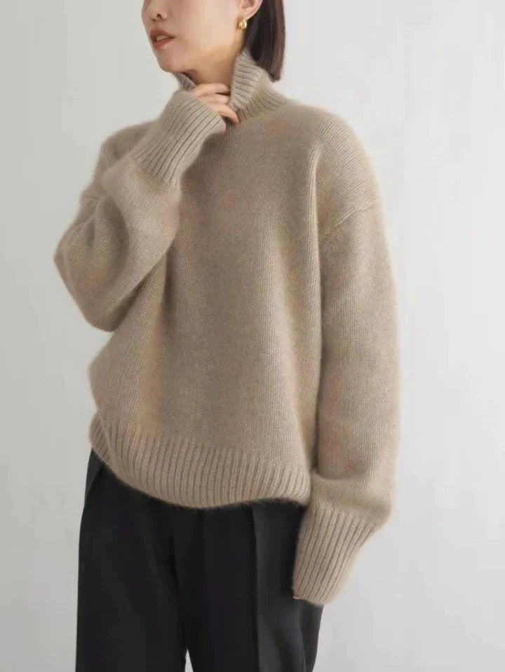 TrendAura women's turtleneck sweater cozy knit smooth texture refined silhouette versatile everyday style