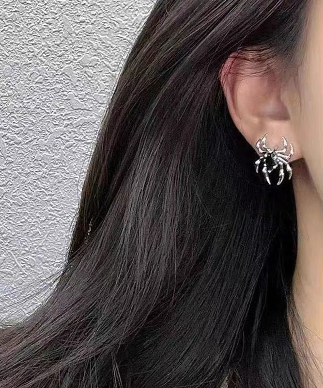 Boucles d'oreilles uniques en forme d'araignée en soie et cuivre surdoré - Urbann-Vibe