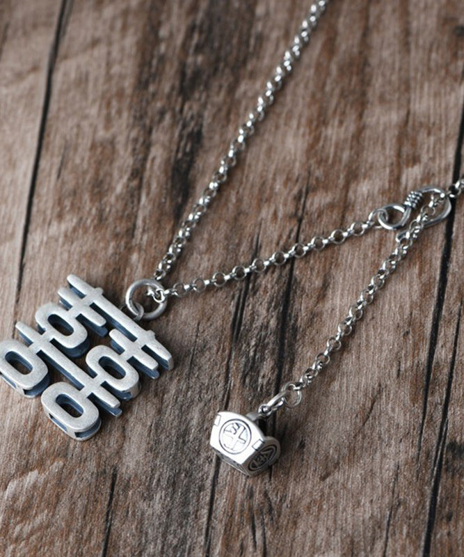 Collier Lariat Double Bonheur en Argent Sterling et Soie Unique - Urbann-Vibe