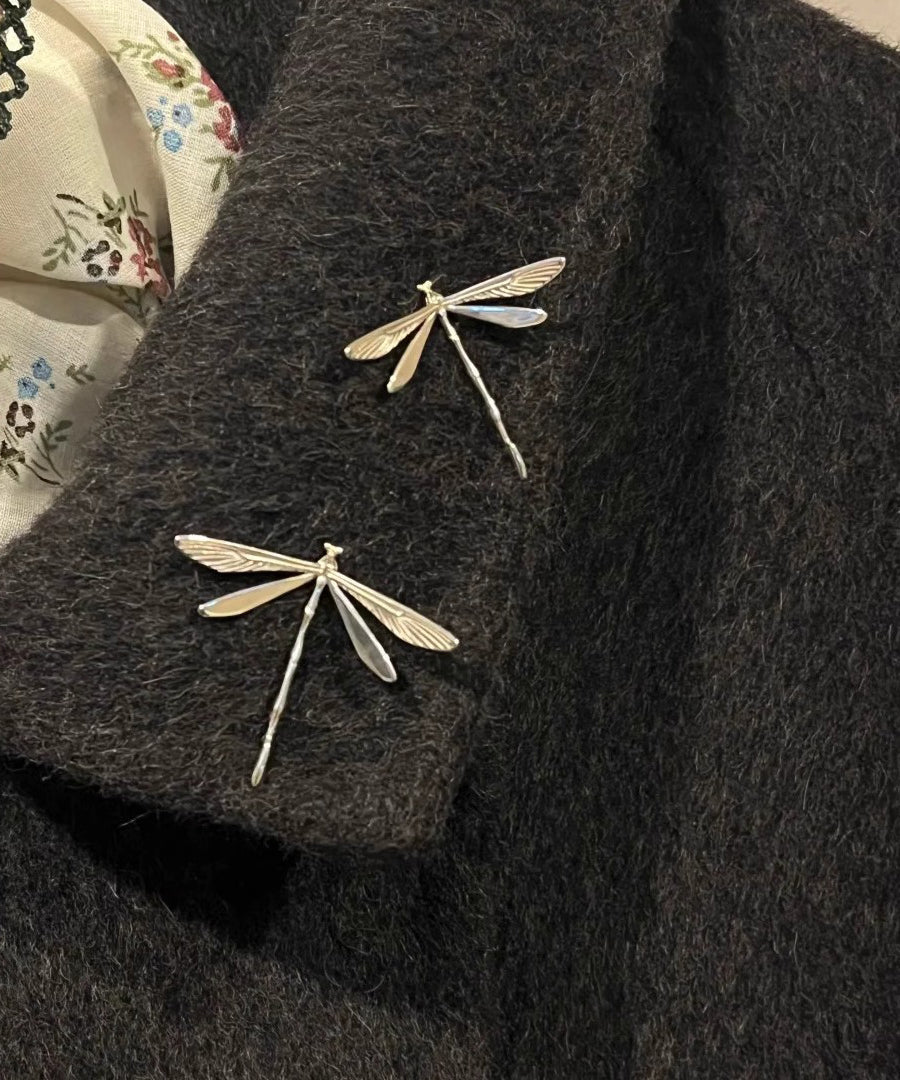 Broches libellules uniques en argent sterling surdoré - Urbann-Vibe