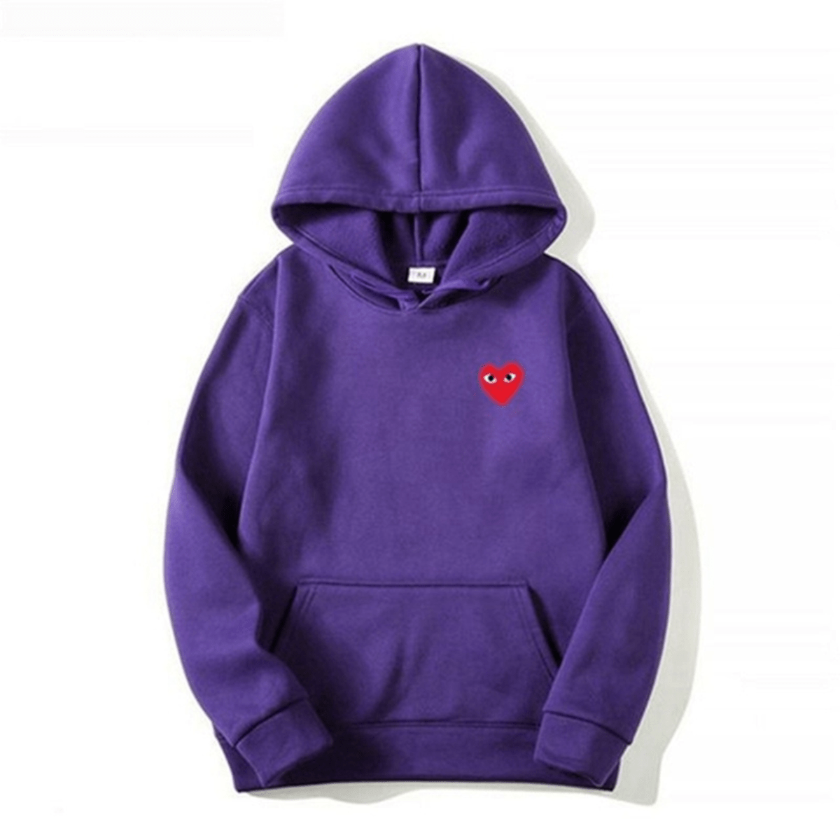 Women's relaxed pullover hoodie with cozy warmth and subtle chest heart embroidery detail