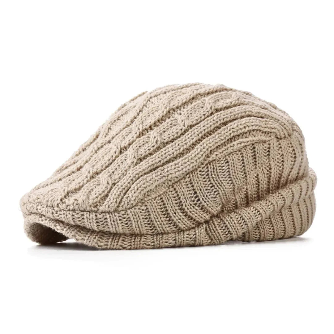 Fleece-lined unisex knit beanie for cold weather, plush cozy fit for men and women