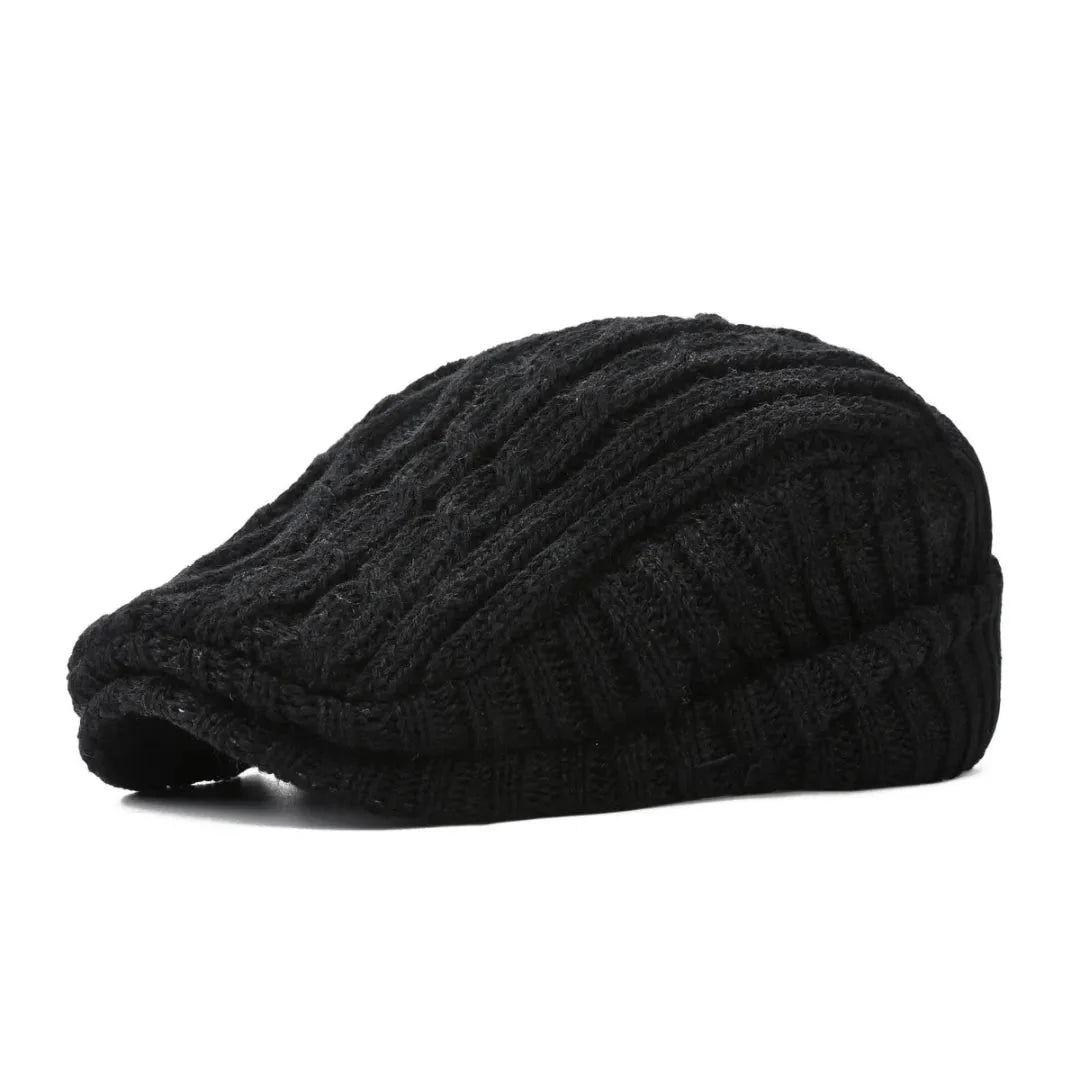 Fleece-lined unisex knit beanie for cold weather, plush comfort, fits men and women