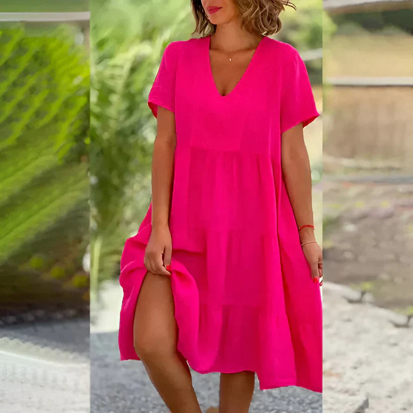 Women's white cotton everyday dress breathable soft timeless silhouette all-day comfort elegance