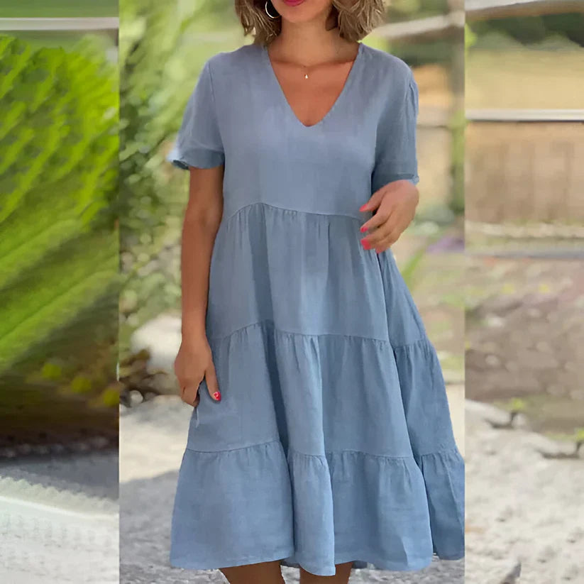 ComfortChic women's cotton dress breathable soft fabric timeless silhouette everyday elegance