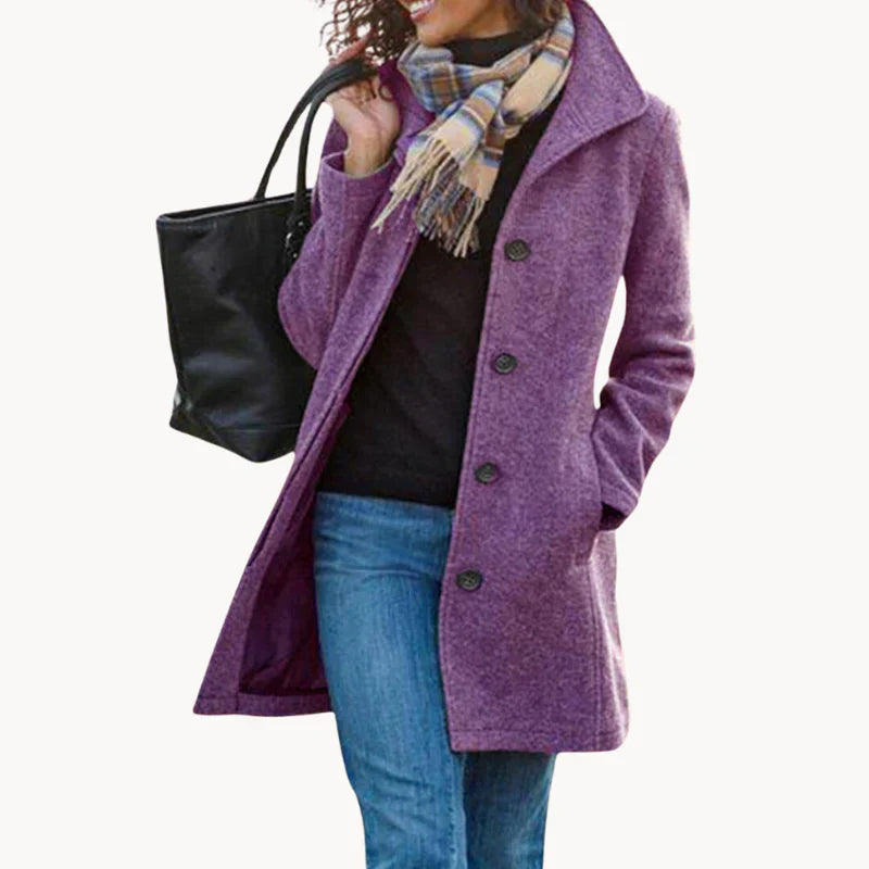 Petra women's elegant coat comfortable tailored fit sustainable all-season warmth with sophisticated silhouette