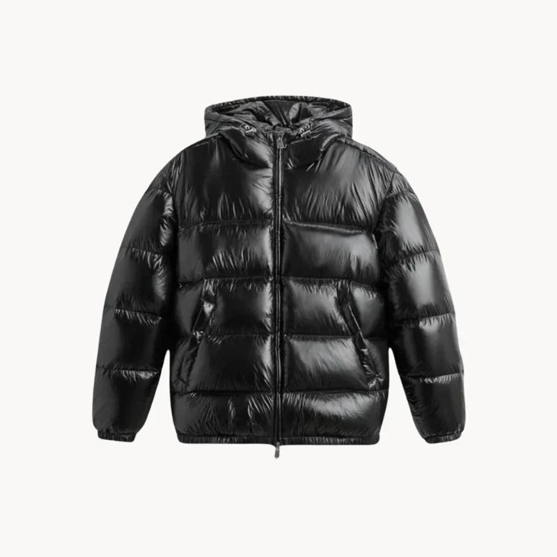 Valerio men's black down jacket sleek lightweight insulation zip-up for outdoor enthusiasts