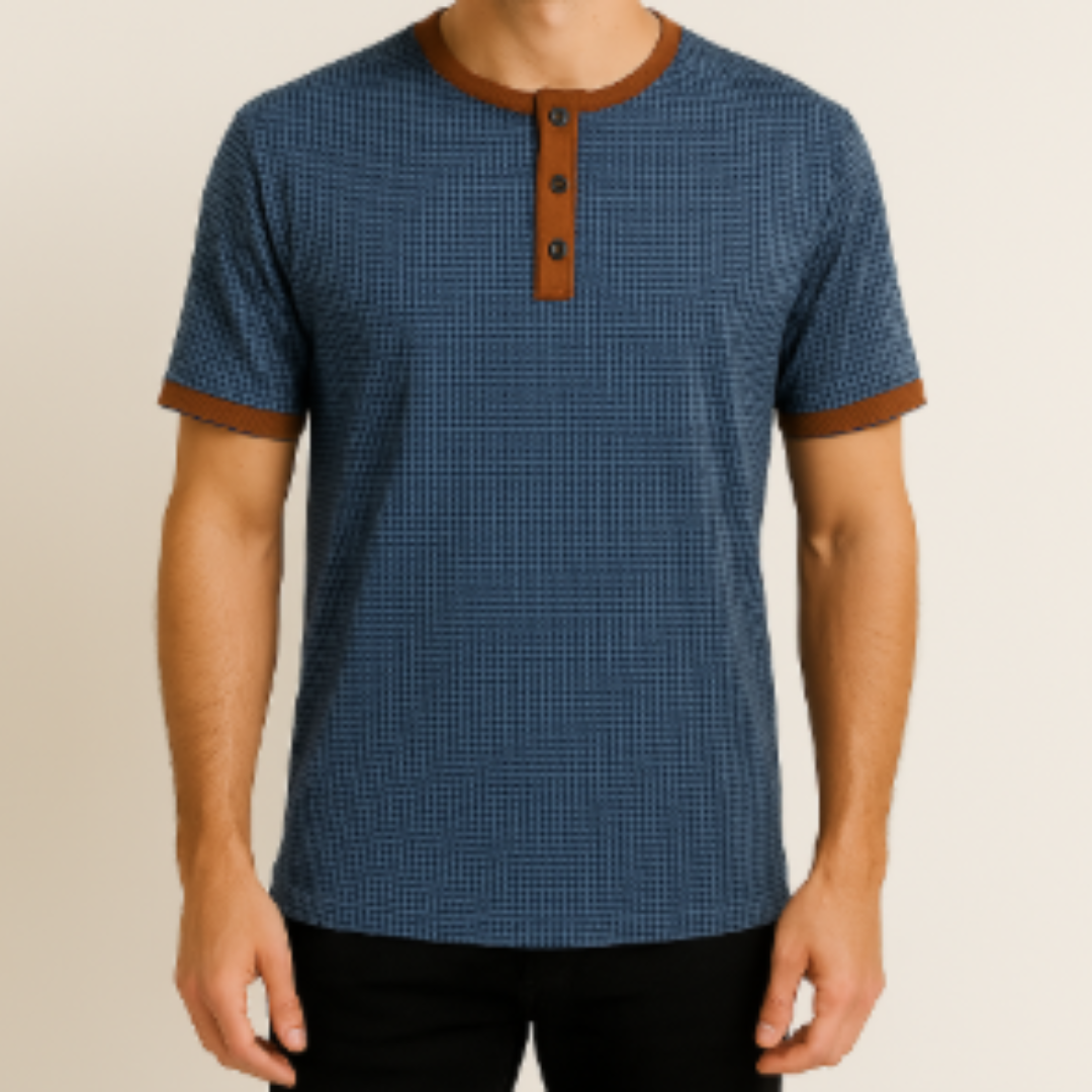 Flynn men's vintage long sleeve t-shirt in classic fit with couture-inspired washed aesthetic