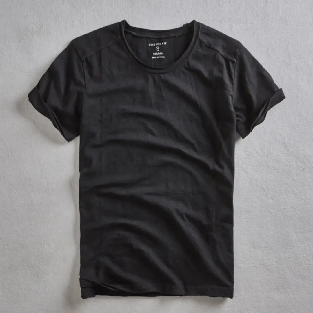 Lorenzo vintage washed cotton t-shirt relaxed fit ultra-soft organic casual tee everyday essential
