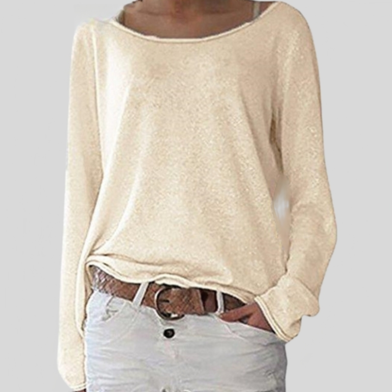 Women's lightweight long-sleeve t-shirt in classic fit, breathable everyday style for all seasons
