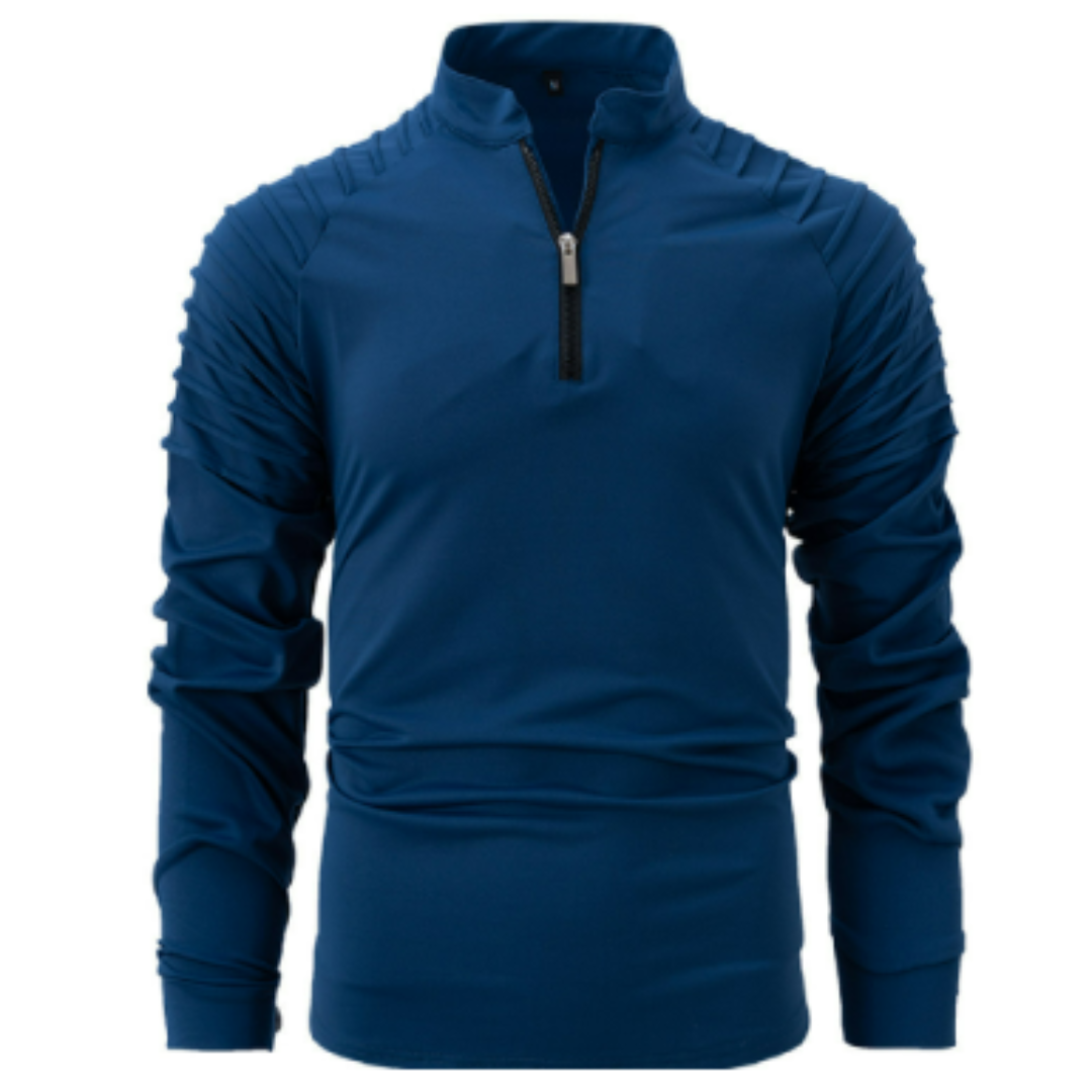 Men's quarter-zip polo shirt modern fit bold style everyday confidence essential wardrobe staple