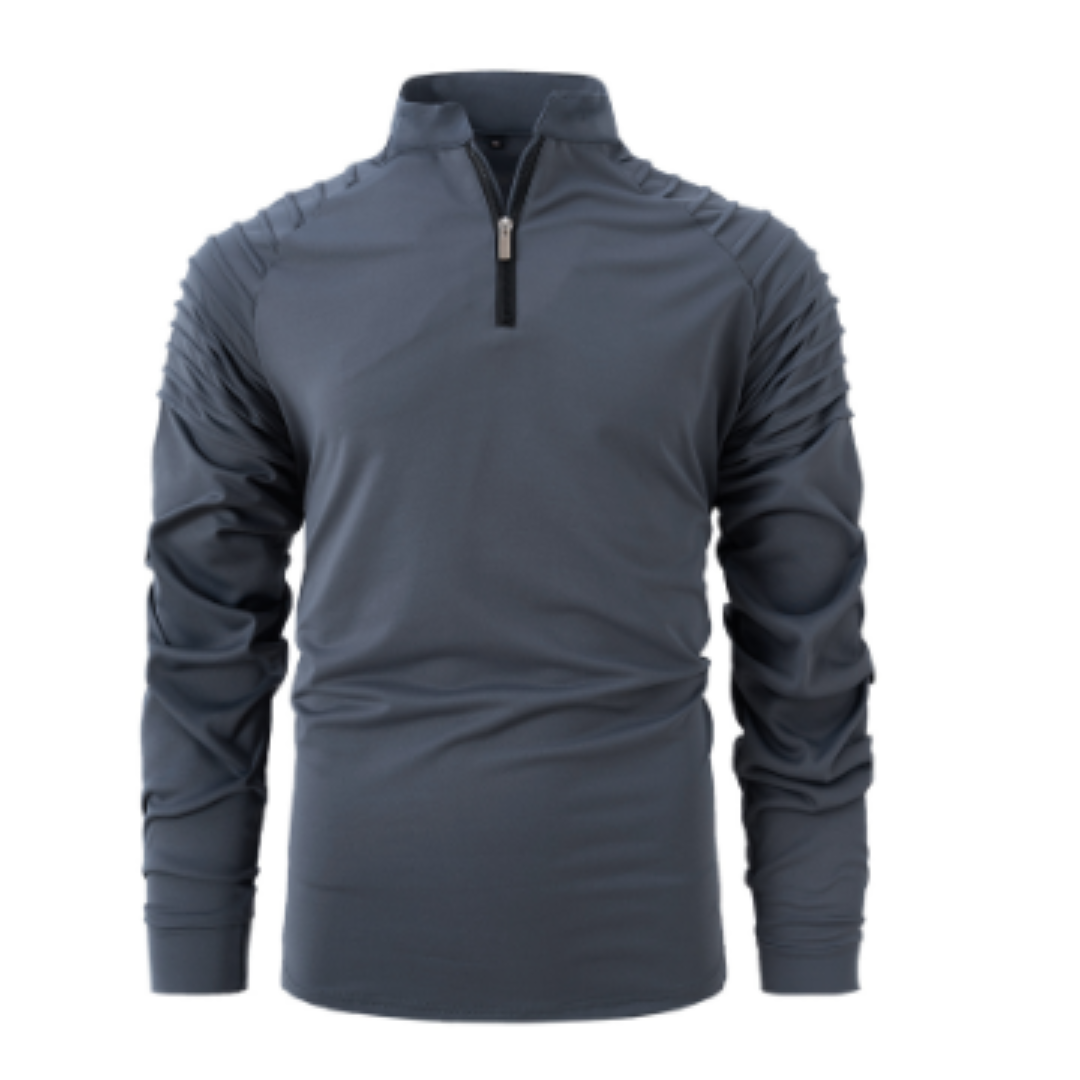 Men's quarter-zip polo shirt bold modern cut versatile style for everyday confidence and self-expression