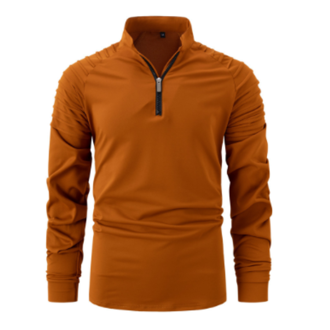 Men's quarter-zip polo shirt bold modern cut versatile style for everyday confidence