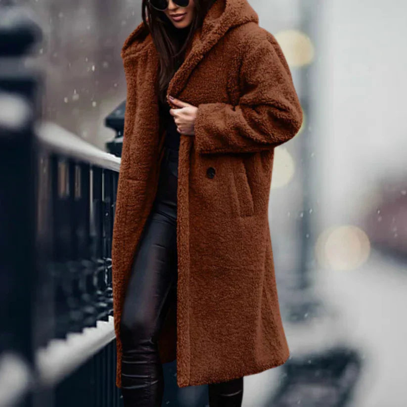 Women's casual hooded jacket with sleek silhouette, lightweight all-season layer for everyday wear