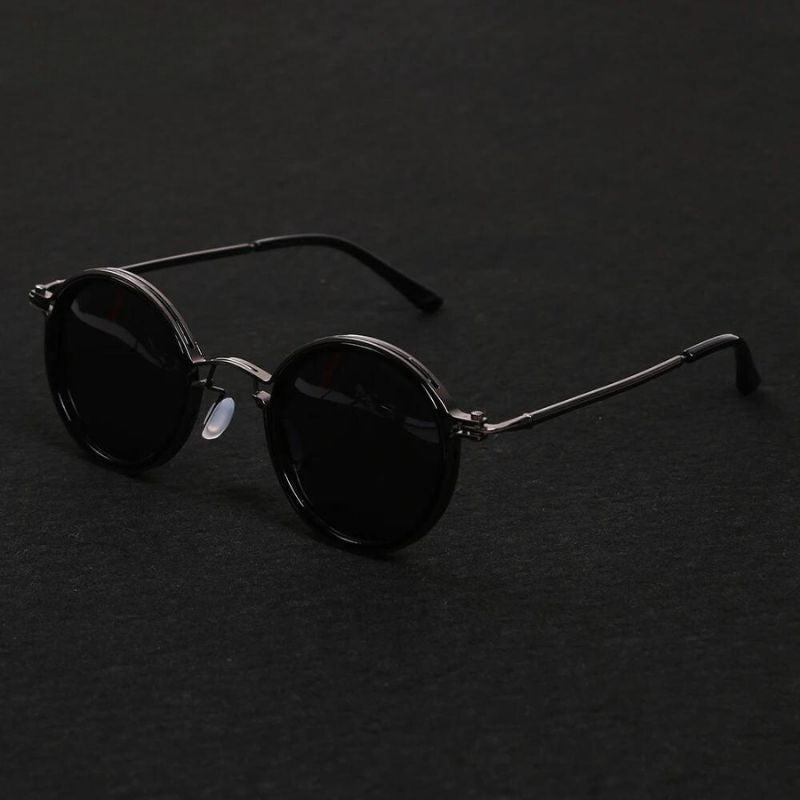Evand unisex sunglasses golden frame onyx black lenses UV400 protection bold contemporary style