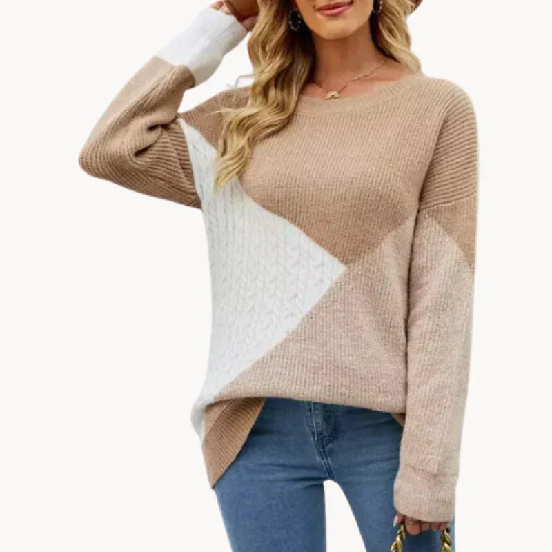 Bryony women's multicoloured relaxed sweatshirt with vibrant playful pattern for casual everyday wear