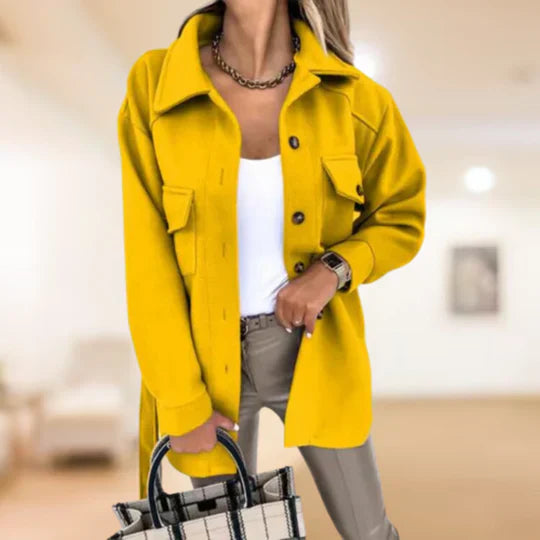 Almaro women's warm trench coat cold-weather outerwear stylish tailored silhouette easy care durable