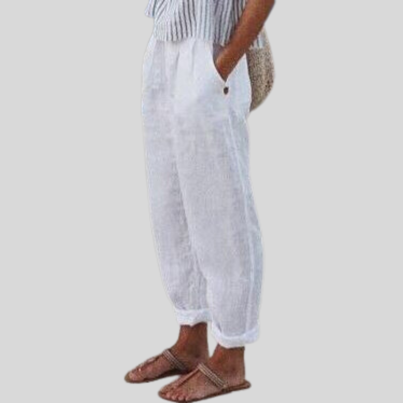 Women's weatherproof lightweight stretch pants neutral tone slim cut all-day comfort wear