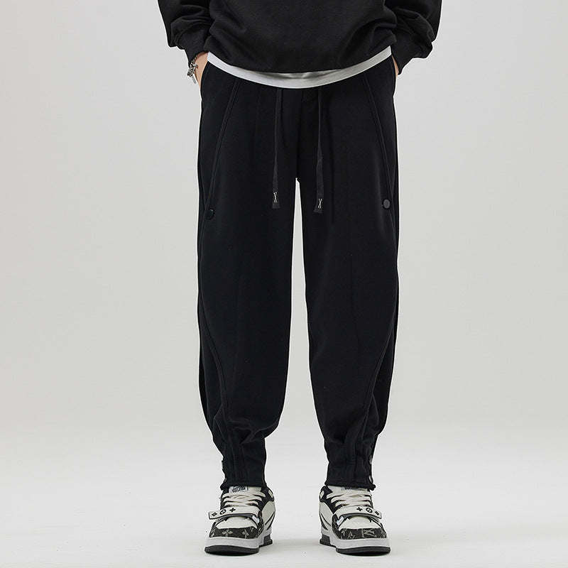 Unisex tapered joggers elastic drawstring waist urban fit slim ankle silhouette all-day comfort