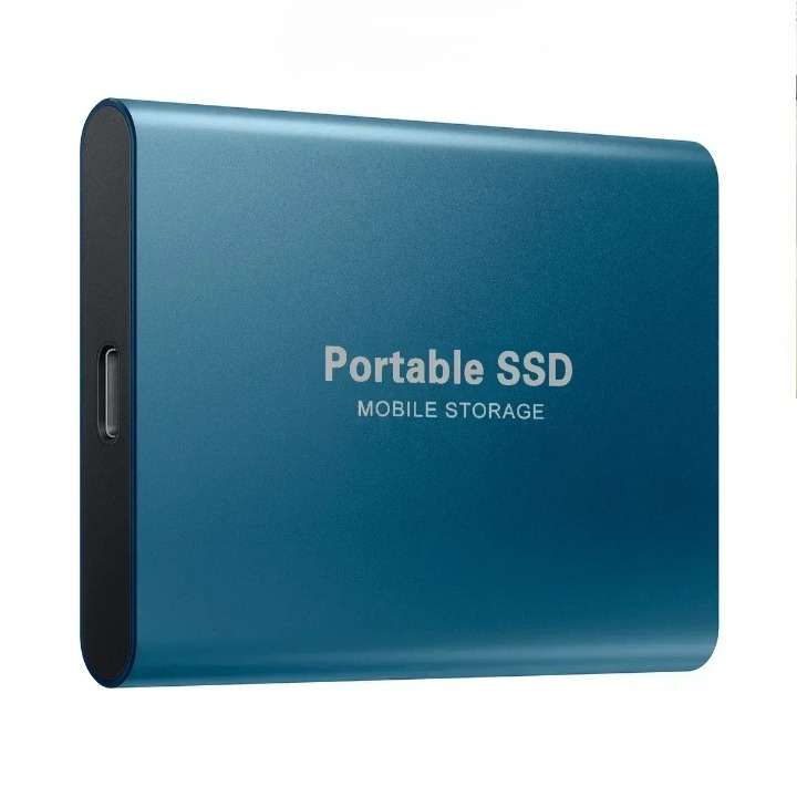 Portable 128TB USB-C external SSD compact design fast transfer rates for content creators